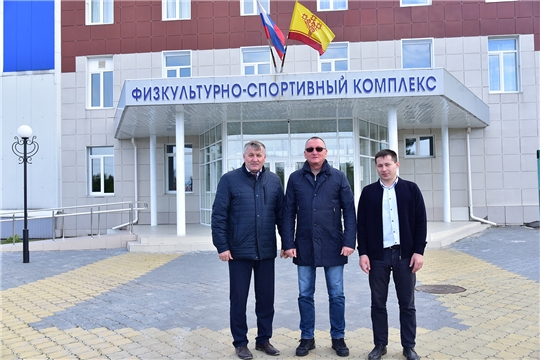 Ибресинский район с рабочим визитом посетил министр физической культуры и спорта Чувашской Республики Василий Петров