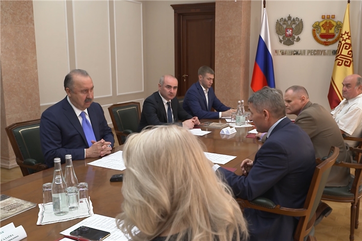 В Доме Правительства Чувашии прошла официальная встреча главы республики с Валерием Георгиевичем Газзаевым
