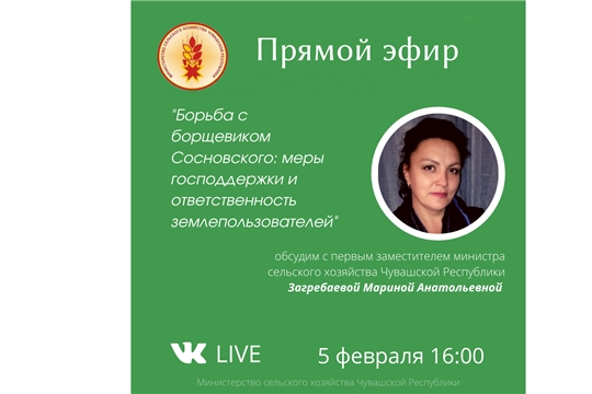 5 февраля состоится "прямая линия" по вопросам реализации программы борьбы с борщевиком