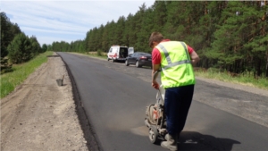 Дорожная лаборатория работает на дорожных объектах Комсомольского района 