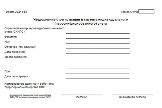 Вместо «зеленой карточки» СНИЛС – бумажное или электронное уведомление