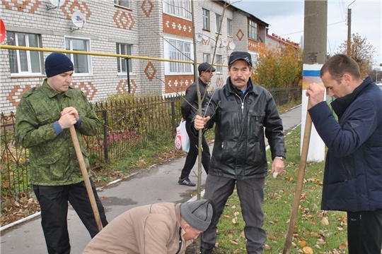 В Шемуршинском районе проводится месячник по посадке деревьев