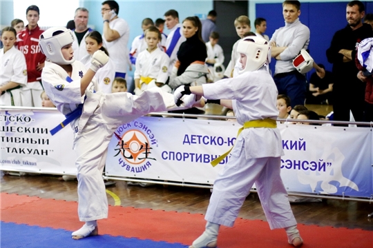 Разыграны медали чемпионата и первенства Чувашии по киокусинкай
