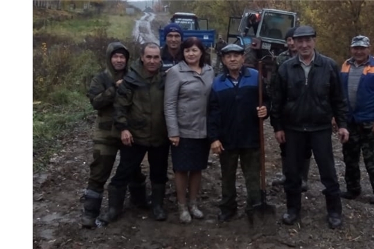 Ремонт моста в деревне Саруй