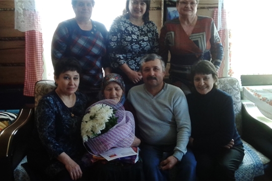 Жительнице д. Новое Янашево Балтаевой Елене Денисовне исполнилось 90 лет