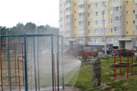 Повторная дезинфекция в п. Кугеси