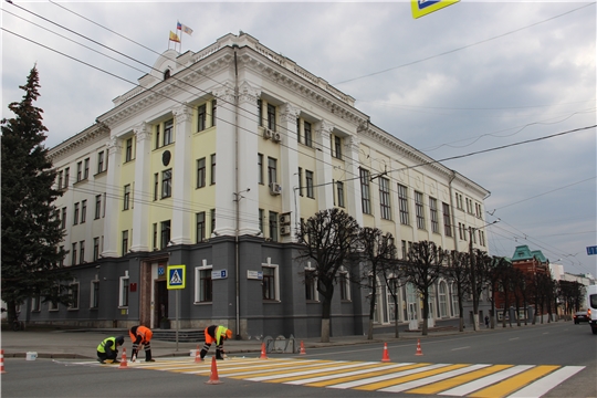 В Чебоксарах приступили к нанесению дорожной разметки
