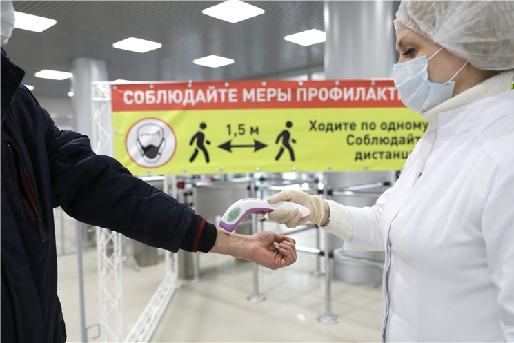 Олег Николаев проверил, как предприятия Чувашии соблюдают противоэпидемиологический режим