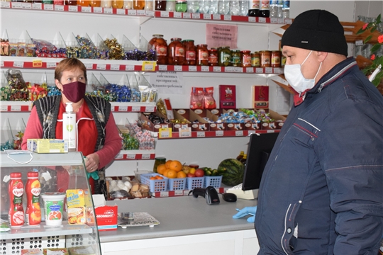 В Красночетайском районе усилен контроль за соблюдением масочного режима в общественных местах