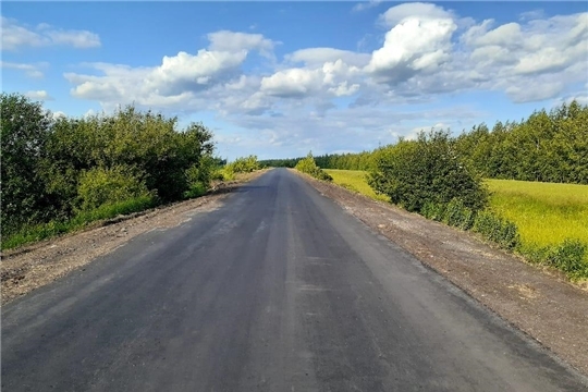 Завершен ремонт участка автомобильной дороги в направлении с. Никулино в Порецком районе