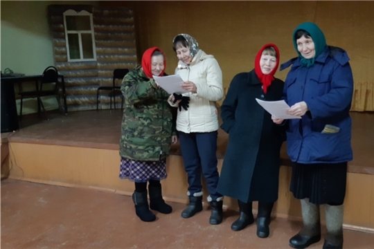 Репетиции театральной группы в д. Искеево-Яндуши