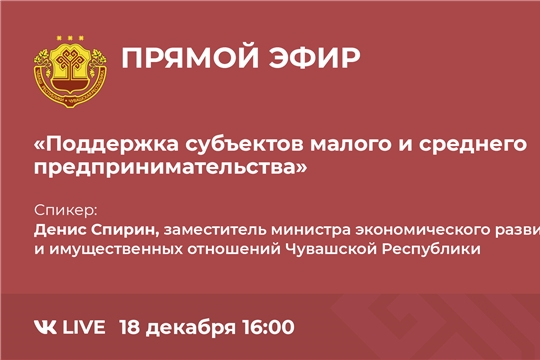 Денис Спирин проведет прямой эфир на тему поддержки субъектов малого и среднего предпринимательства