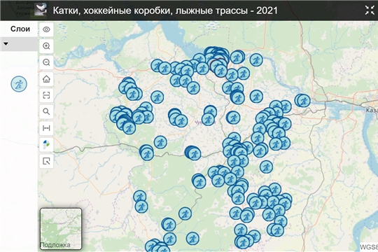 На портале пространственных данных Чувашии появилась карта, посвящённая активному зимнему отдыху