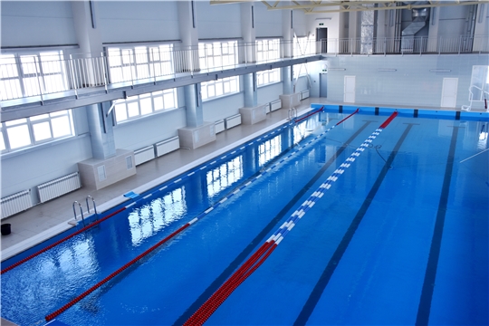 В селе Аликово по федеральному проекту «Спорт – норма жизни» завершилось строительство 25-метрового плавательного бассейна