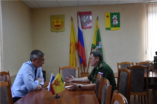 Рабочая встреча главы администрации Аликовского района с военным комиссаром Моргаушского и Аликовского районов