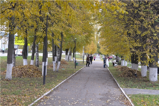 Осенний субботник в селе Батырево