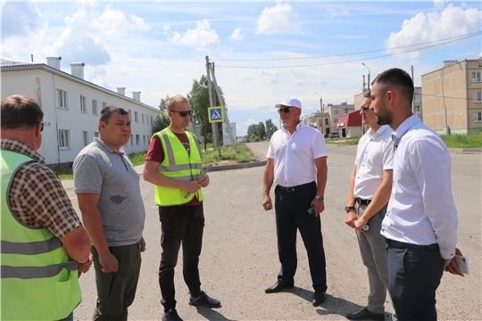 Николай Хорасёв посетил автомобильную дорогу (Волга - Шорчекасы- Атлашево) с целью контроля сроков и качества исполнения муниципального контракта