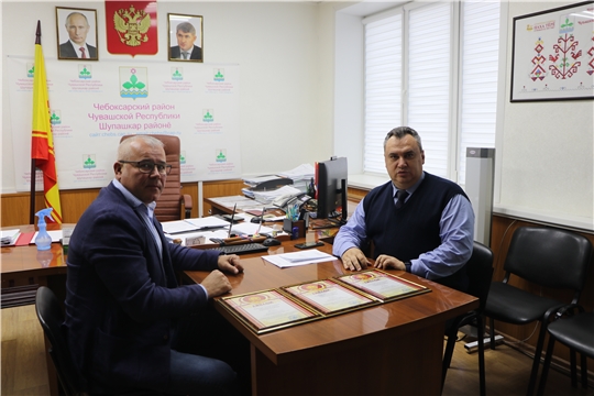 Руководитель Госслужбы Чувашии по делам юстиции Дмитрий Сержантов посетил Чебоксарский район