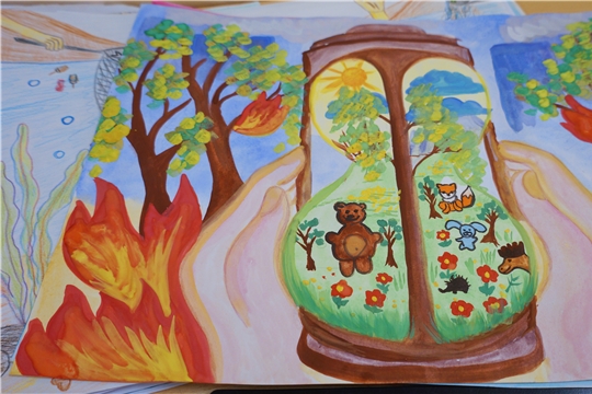 Воспитанники детских садов столицы принимают участие в муниципальном этапе Всероссийского конкурса экологических рисунков