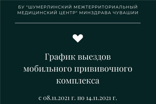 График работ мобильных бригад по вакцинации против новой коронавирусной инфекции COVID-19