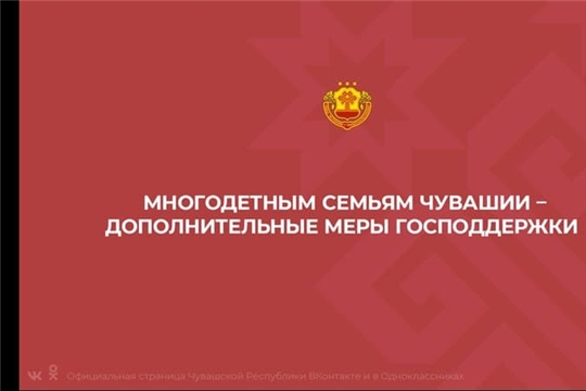 Многодетные семьи Чувашии получат дополнительные меры государственной поддержки