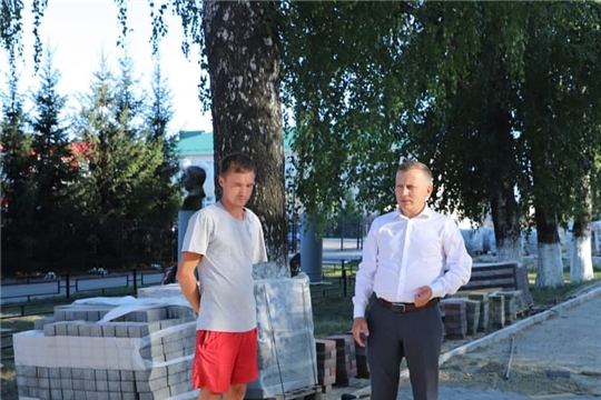 В парке села Комсомольское начаты работы по второму этапу благоустройства общественного пространства