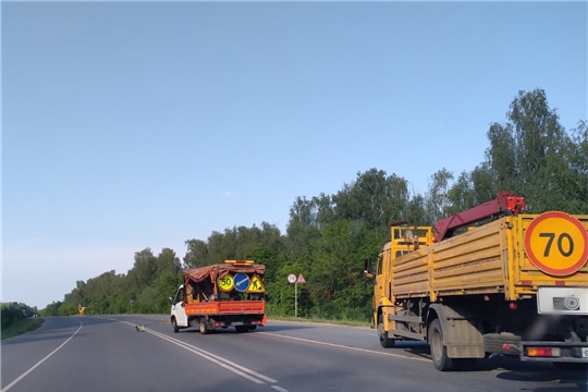 В Мариинско-Посадском районе продолжаются дорожные работы