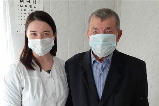 91-летний житель села Басурманы Моргаушского района сделал прививку от COVID-19