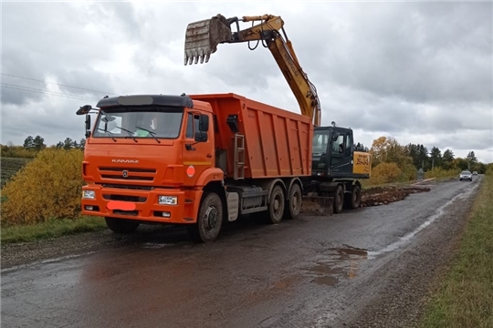В селе Тобурданово Канашского района приступили к восстановлению дорог,  разрушенных при строительстве М-12