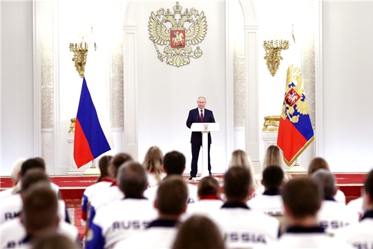 Президент России Владимир Путин встретился с российскими олимпийцами