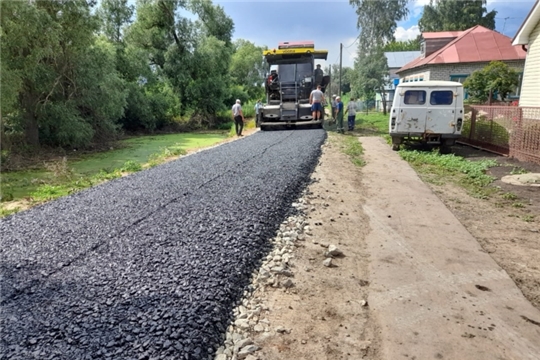 Строительство дороги в с.Большая Таяба продолжается