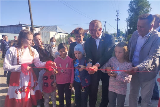 В деревне Новое Тойдеряково открыли спортивно – игровую площадку