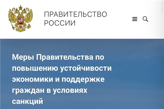 Меры Правительства РФ по повышению устойчивости экономики и поддержке граждан в условиях санкций