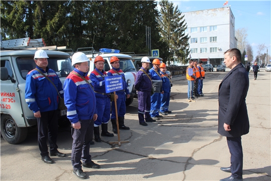 В городе Канаш прошел смотр сил и средств Канашского городского звена ТП РСЧС