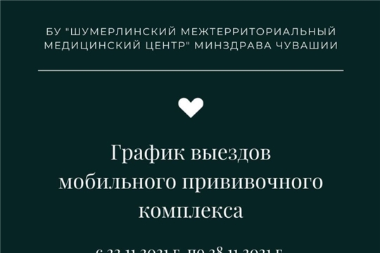 График работ мобильных бригад по вакцинации против новой коронавирусной инфекции COVID-19