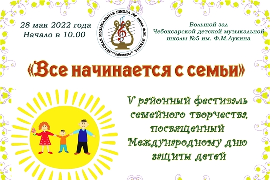 Приглашаем принять участие в V районном фестивале семейного творчества «Все начинается с семьи»