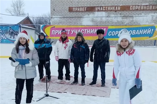 Открытие хоккейной площадки в деревне Нюргечи Полевосундырского сельского поселения