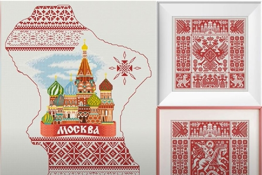 "Вышитая карта России" - Москва и Московская область