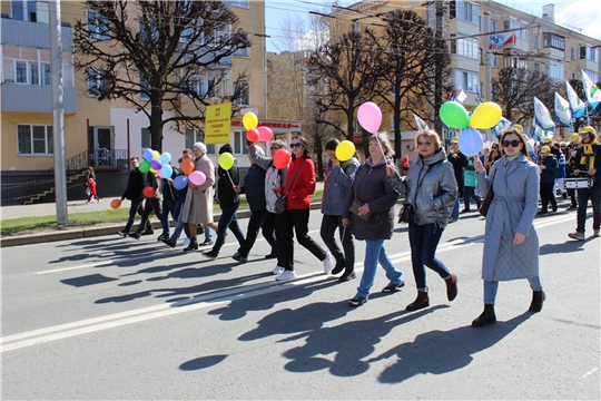Сотрудники Госкиностудии «Чувашкино» приняли участие в праздничной демонстрации
