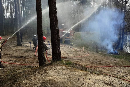 В лесничествах Чувашии проходят тактические учения тушения лесных пожаров