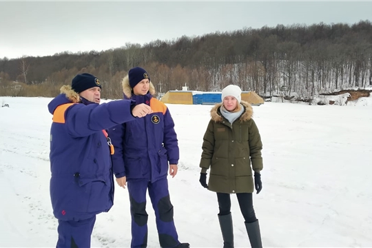 Совместный профилактический рейд с сотрудниками МЧС России по Чувашской по обследованию водоемов на территории Моргаушского района