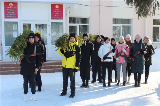 В п. Урмары состоялось торжественное мероприятие, посвященное Дню вывода войск из Афганистана