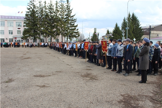 Первая репетиция Парада юнармейцев