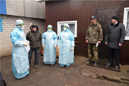 В рамках командно-штабных учений успешно ликвидирован очаг АЧС