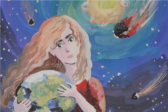«Защитим нашу планету!»: экспозиция детских рисунков развернулась в Чебоксарской детской школе искусств № 4