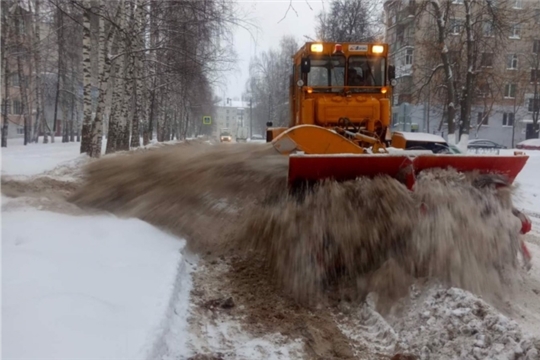 Предприятия городского хозяйства г.Чебоксары ликвидируют последствия сильнейшего снегопада