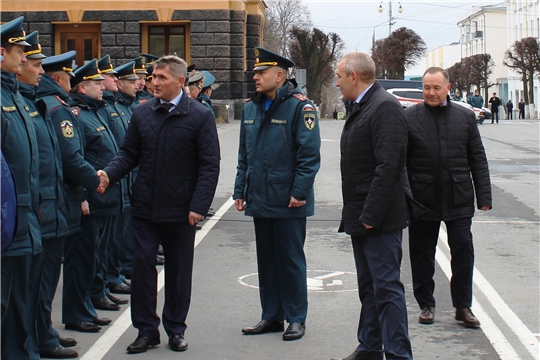 Олег Яковлев принял участие в торжественном мероприятии  в честь Дня пожарной охраны России