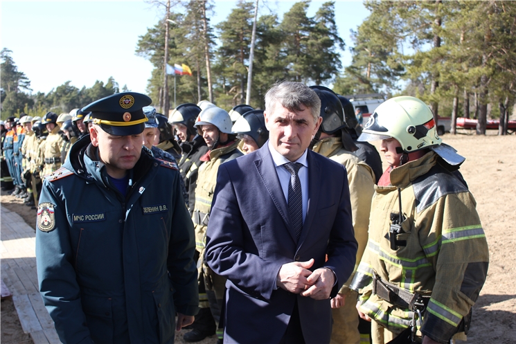 Глава Чувашии О.Николаев принял участие в командно-штабных учениях в Заволжье