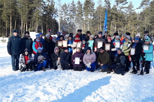 Добровольные пожарные и в лыжах сильны!