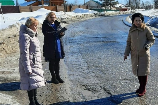 Рабочая группа провела обследование автодорог города Шумерля для составления объёмов работ по ямочному ремонту